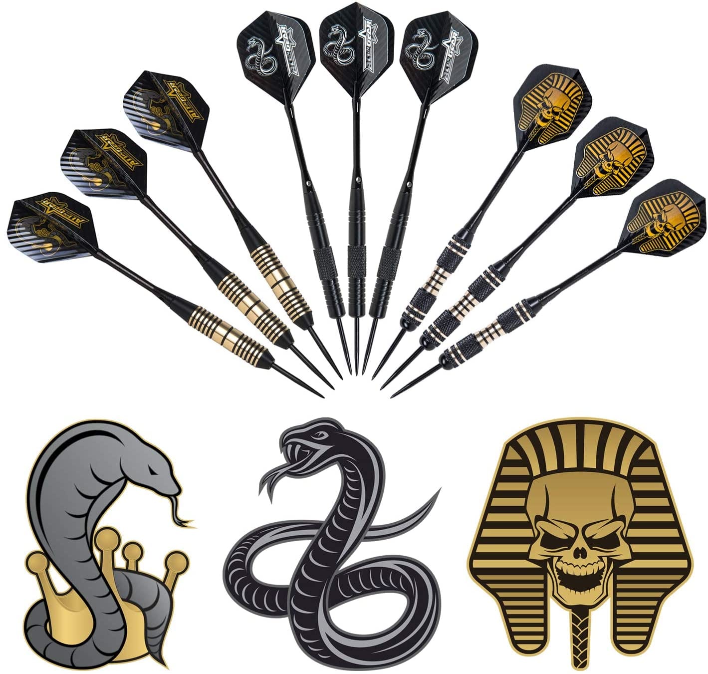 All In Gear Darts Dart Sets Choose from 21-22-23-24 Grams Sets with Brass Barrels
